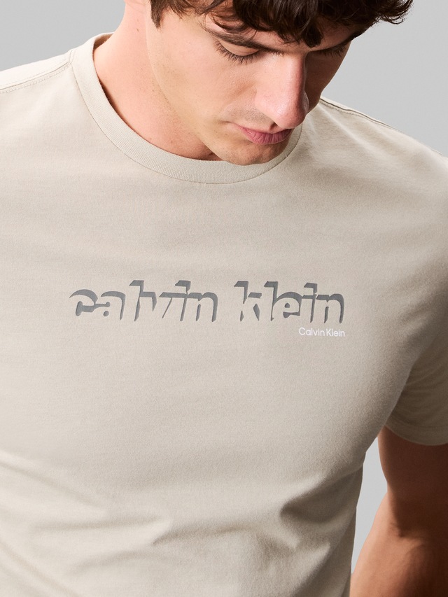 Calvin Klein Jeans T-Shirt »SS 30s E CLVN LN 3D« Mit Rundhalsausschnitt