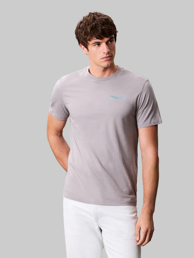 Calvin Klein Jeans T-Shirt »SS 30s E WRD STRTCH« mit großem Logodruck auf dem Rücken