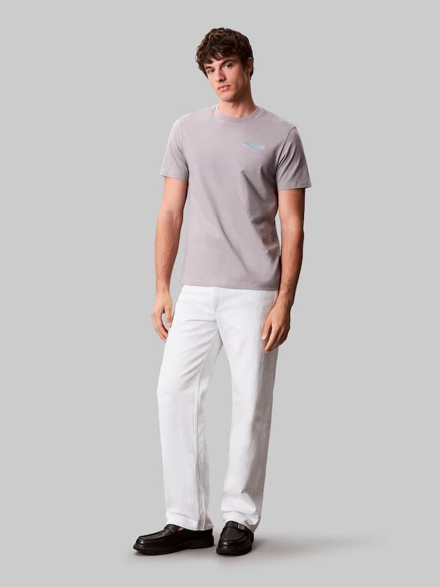 Calvin Klein Jeans T-Shirt »SS 30s E WRD STRTCH« mit großem Logodruck auf dem Rücken