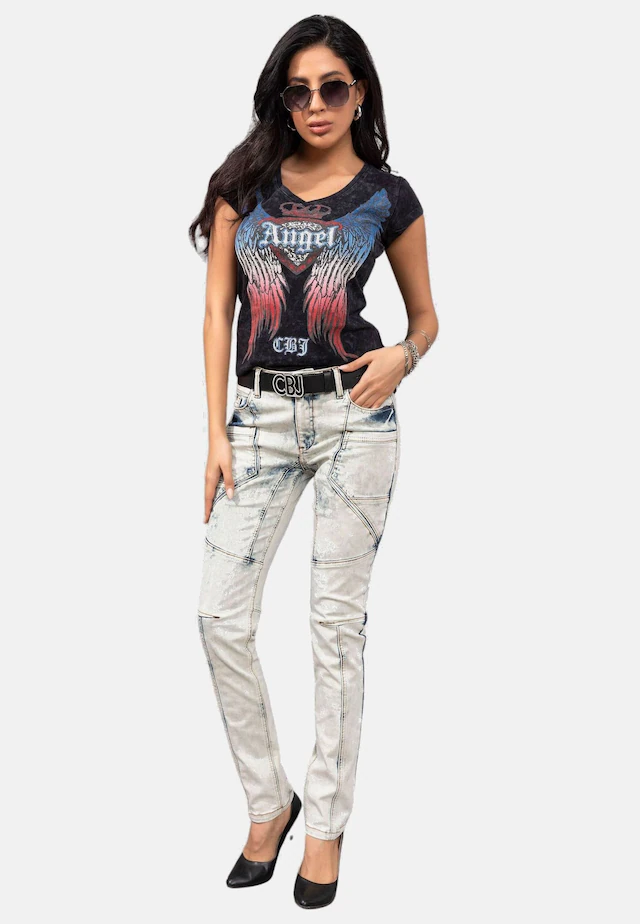 Cipo & Baxx Slim-fit-Jeans »Jeans« mit extravagantem Nahtdesign, WD382
