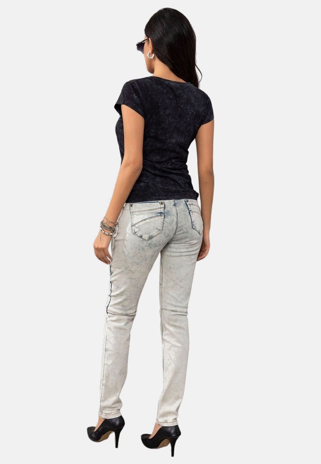 Cipo & Baxx Slim-fit-Jeans »Jeans« mit extravagantem Nahtdesign, WD382