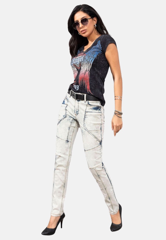 Cipo & Baxx Slim-fit-Jeans »Jeans« mit extravagantem Nahtdesign, WD382
