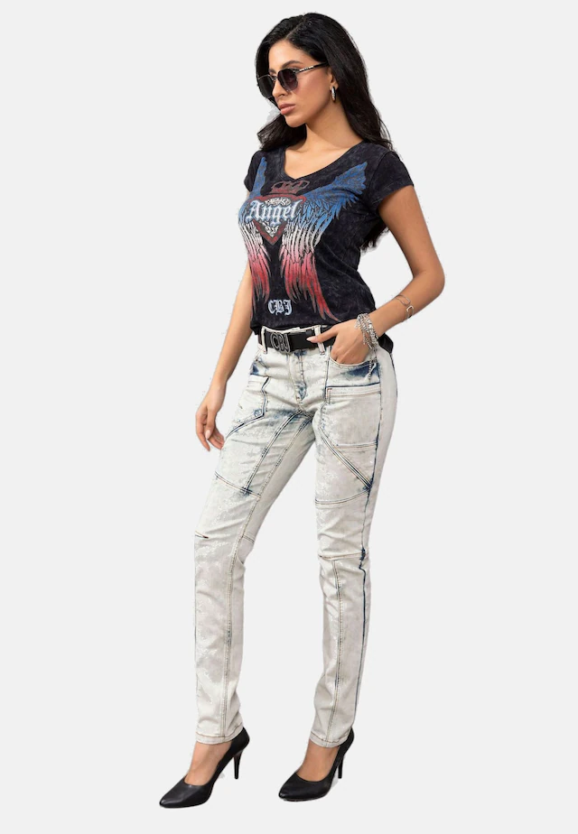 Cipo & Baxx Slim-fit-Jeans »Jeans« mit extravagantem Nahtdesign, WD382