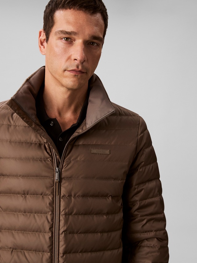 Calvin Klein Steppjacke »LS LT WT NYLN CHNNLD« ohne Kapuze Mit Rundhalsausschnitt