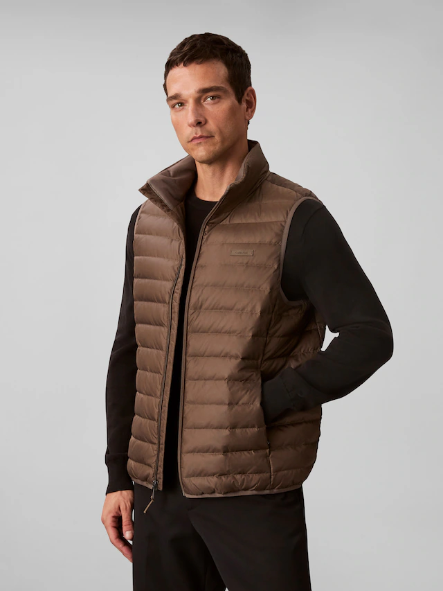 Calvin Klein Steppweste »SLVLSS LT WT NYLON PUFFER VEST« Mit Rundhalsausschnitt
