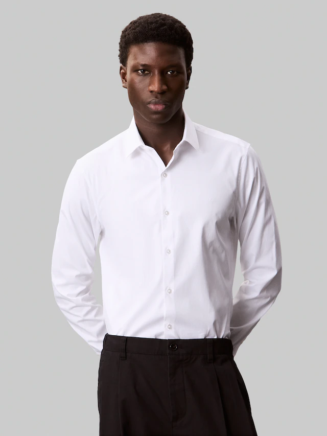 Calvin Klein Businesshemd »SLIM ESNTL POPLIN NOS STR SLD« Mit Monogramm-Stickerei