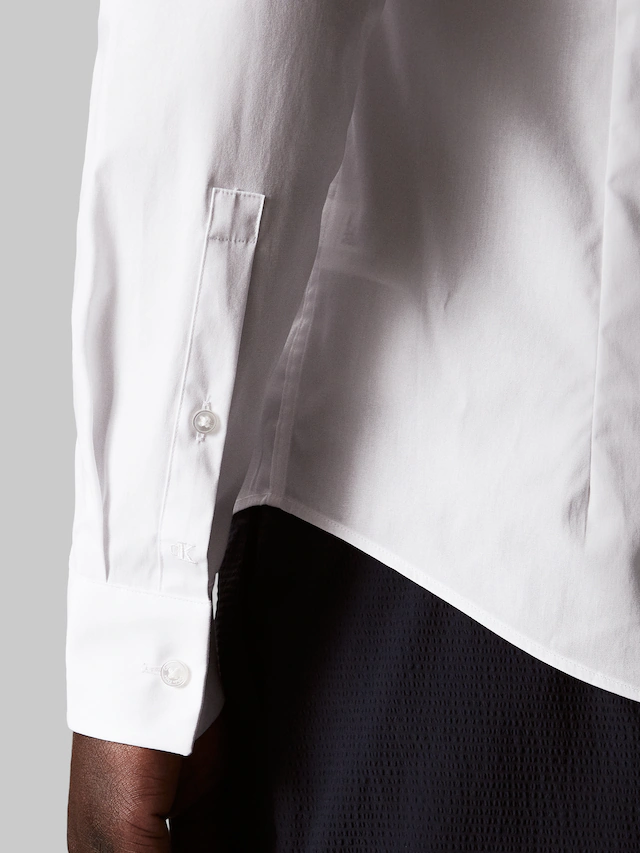 Calvin Klein Businesshemd »XSLIM ESNTL POPLIN NOS STR SLD« Mit Rundhalsausschnitt