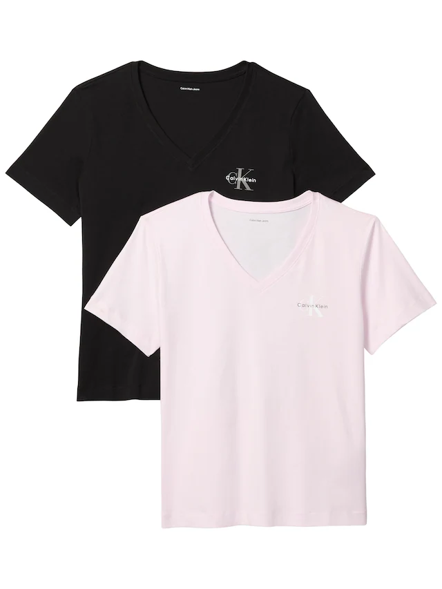 Calvin Klein Jeans T-Shirt »MONOLOGO VNK 2PACK TEE« Packung, 2er-Pack, 2 tlg. , Logoschriftzug
