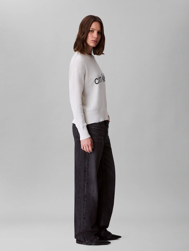 Calvin Klein Jeans Strickpullover »Cotton Graphic Pullover« Mit Rundhalsausschnitt