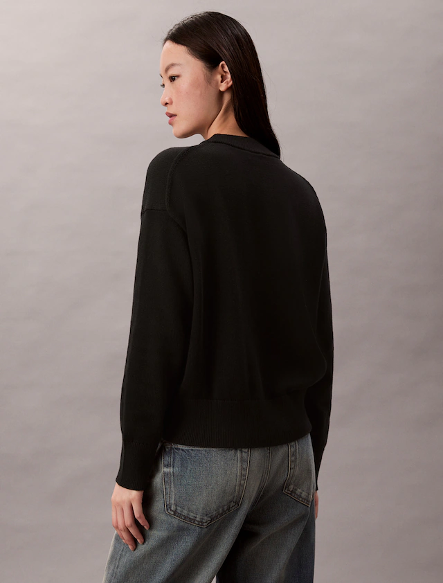 Calvin Klein Jeans Strickpullover »Cotton Graphic Pullover« Mit Rundhalsausschnitt