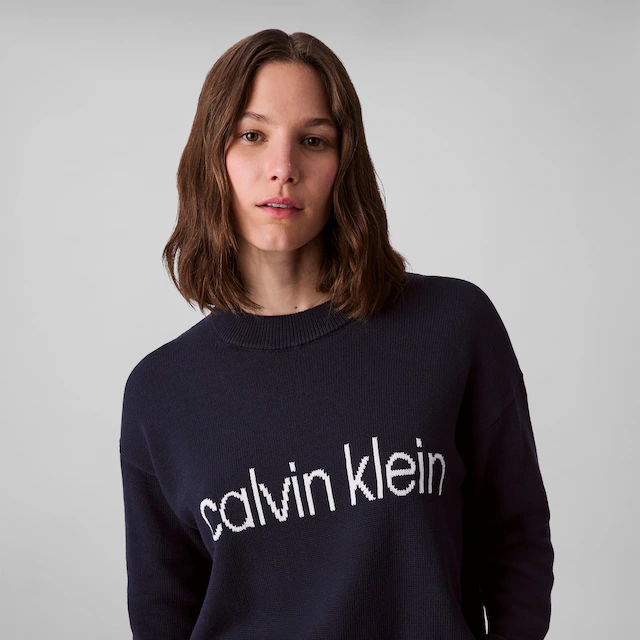 Calvin Klein Jeans Strickpullover »Cotton Graphic Pullover« Mit Rundhalsausschnitt