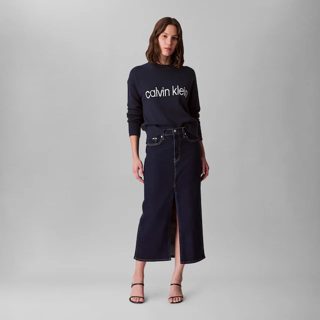 Calvin Klein Jeans Strickpullover »Cotton Graphic Pullover« Mit Rundhalsausschnitt