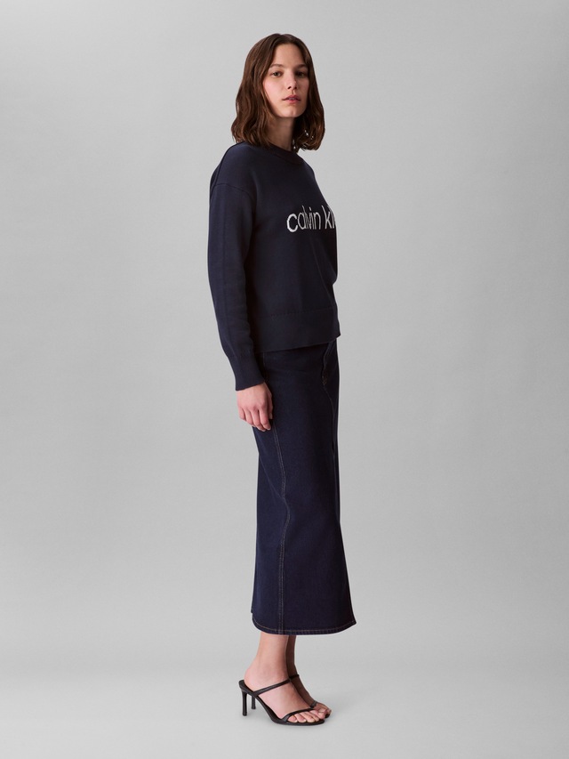 Calvin Klein Jeans Strickpullover »Cotton Graphic Pullover« Mit Rundhalsausschnitt