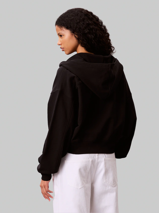 Calvin Klein Jeans Sweatjacke »A- FRNCH TRRY BDG LG« Oversized Fit, mit Kapuze, reine Baumwolle