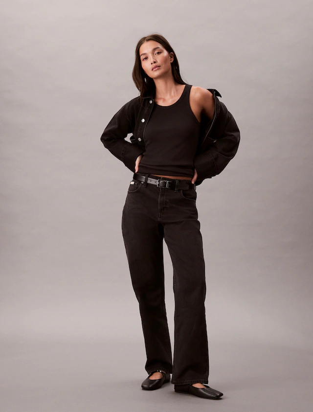 Calvin Klein Jeans »HGH RS STRGHT CK ESS« Mit Gürtelschlaufen
