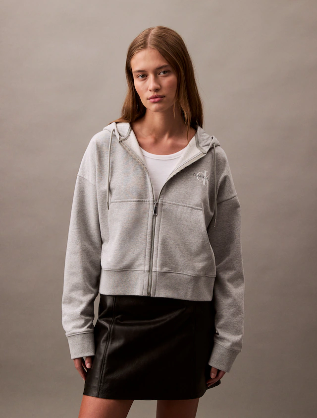 Calvin Klein Jeans Sweatjacke »MNLG FRNCH TRRY FZ B« Mit Rundhalsausschnitt