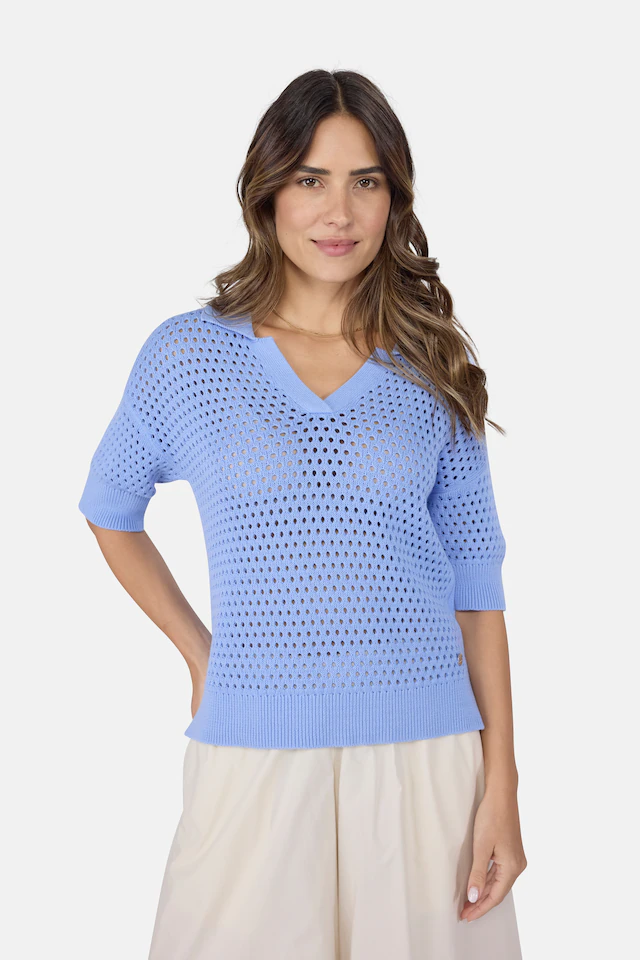 Lieblingsstück Strickpullover »PinsaL« mit Polokragen