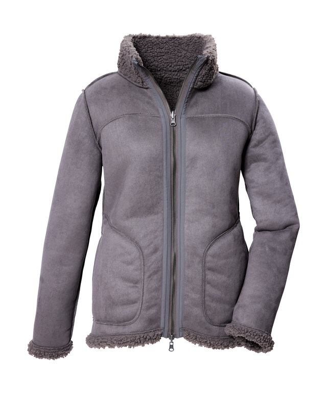G.I.G.A. DX by killtec Wendejacke »GW 62 WMN JCKT« Wendbare Damenjacke in Wildlederoptik, warm, mit 4 Taschen