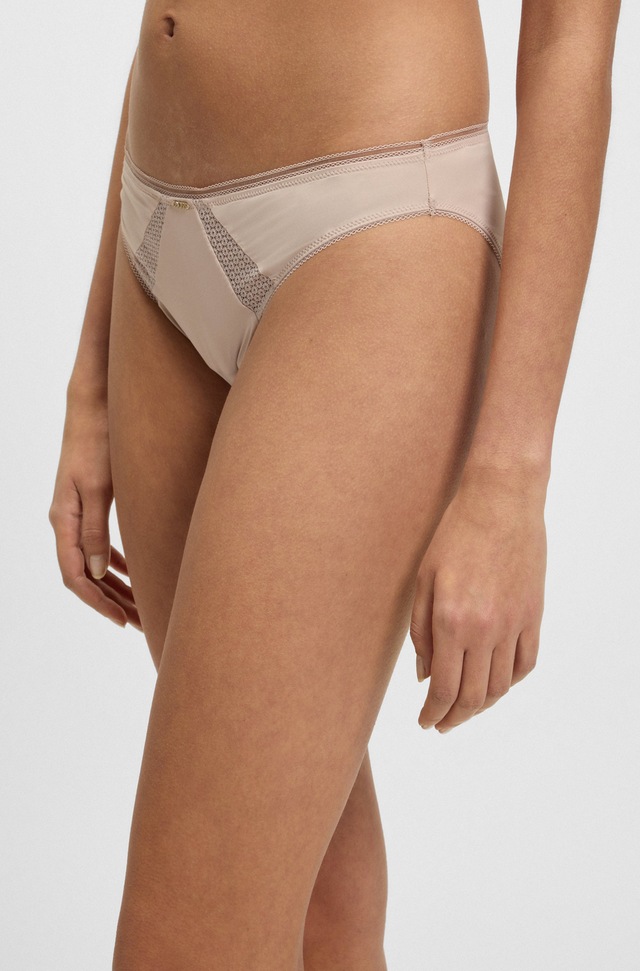 BOSS Slip »BRIEF B.PURE« mit Spitzeneinsatz