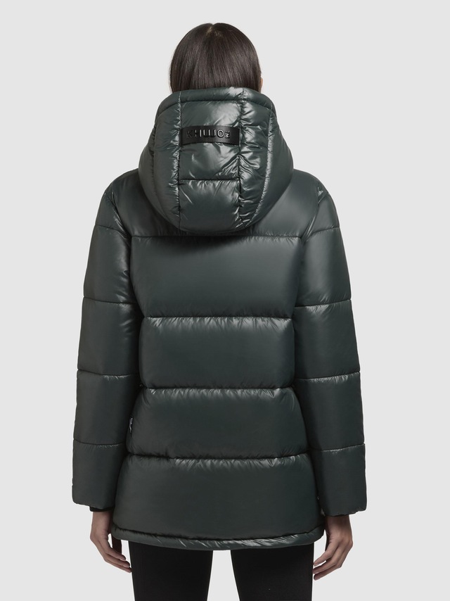 khujo Steppjacke »Word3 Satin-YM« mit Kapuze Glänzender Damen Kurzmantel