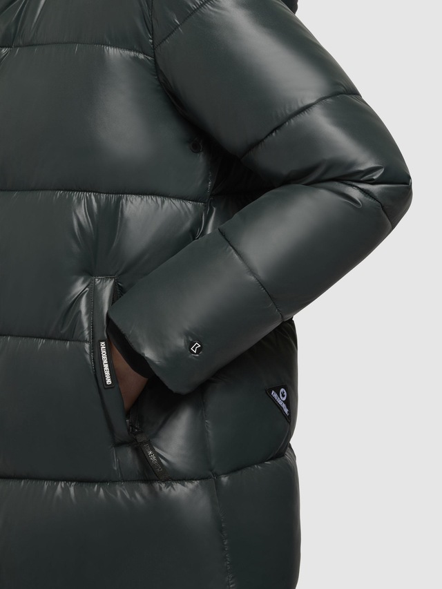 khujo Steppjacke »Word3 Satin-YM« mit Kapuze Glänzender Damen Kurzmantel