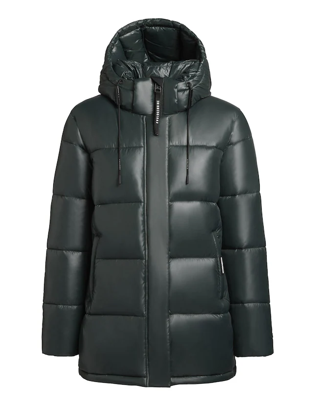 khujo Steppjacke »Word3 Satin-YM« mit Kapuze Glänzender Damen Kurzmantel