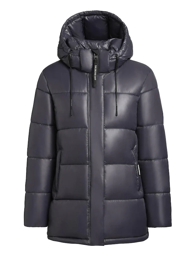 khujo Steppjacke »Word3 Satin-YM« mit Kapuze Glänzender Damen Kurzmantel