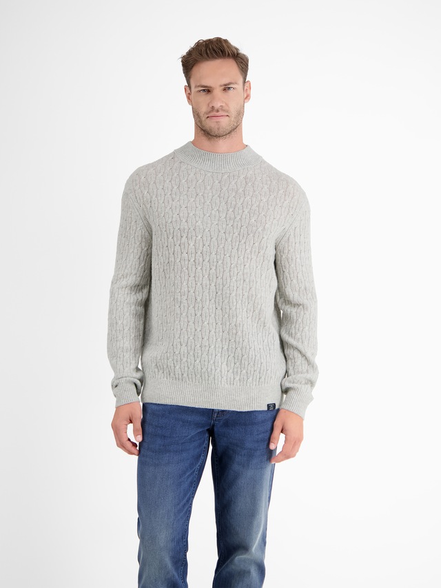 LERROS Strickpullover »Cable-Strickpullover mit Turtleneck«