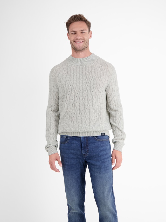 LERROS Strickpullover »Cable-Strickpullover mit Turtleneck«