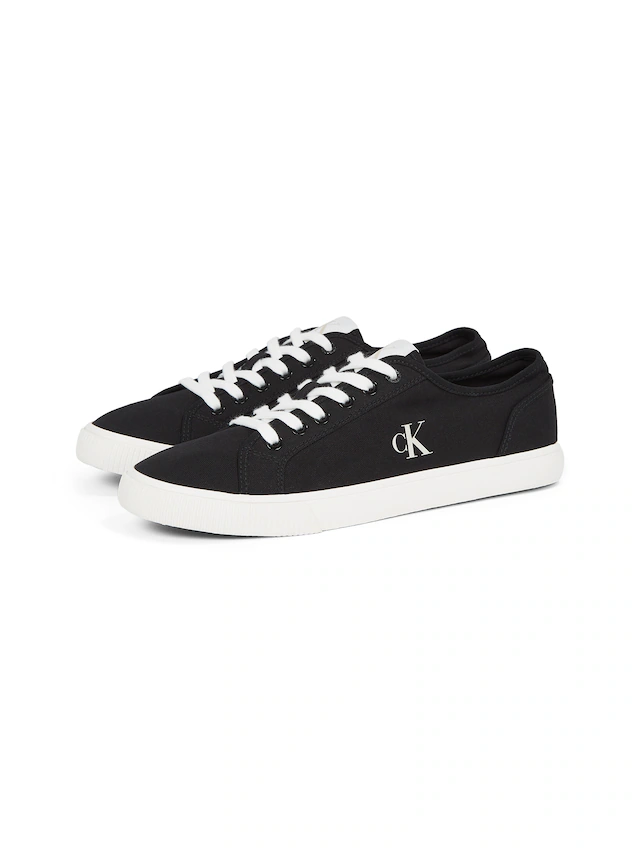 Calvin Klein Jeans Sneaker »ESS VULC LOW MG CANVAS« Schnürschuh, Halbschuh, Freizeitschuh in klassischer Optik