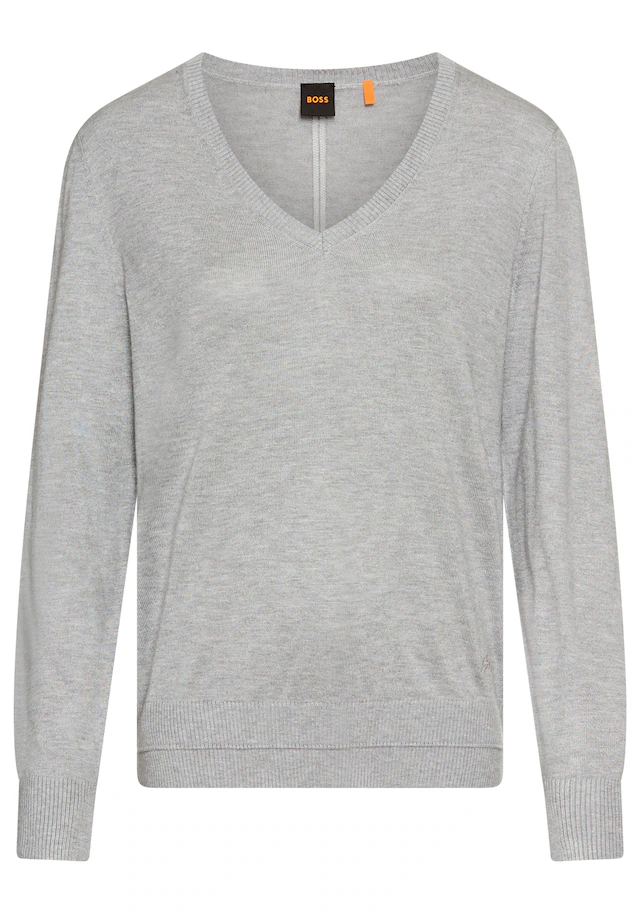 BOSS ORANGE Strickpullover »Fiaffella Premium Damenmode« mit Ajouré-Detail hinten, Kaschmir-Anteil