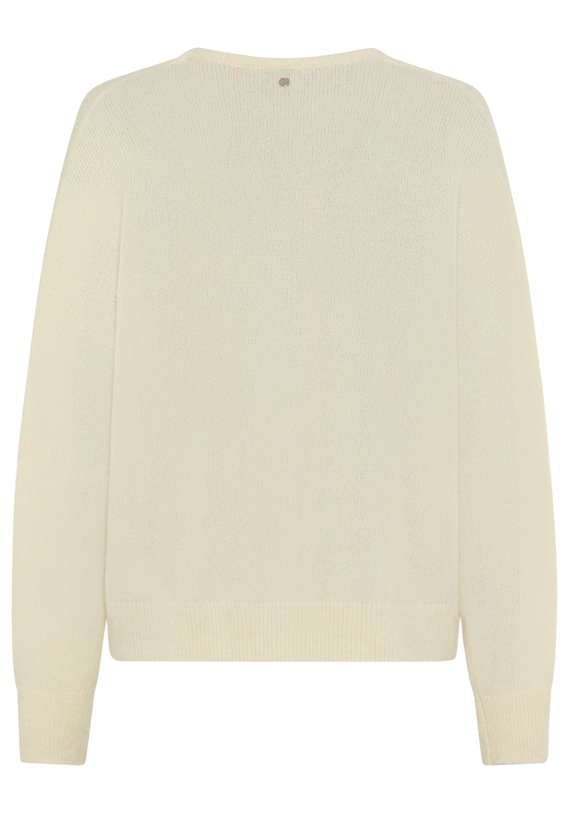 BOSS ORANGE Strickpullover »Foletta Premium Damenmode« mit Alpaka, V-Ausschnitt, Ajouré-Details