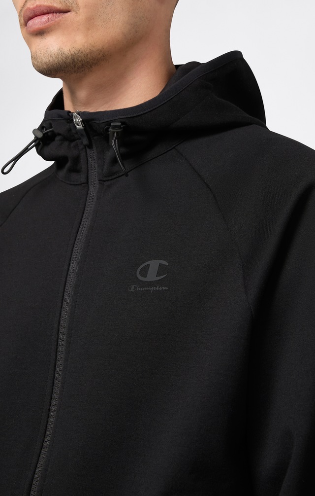 Champion Kapuzensweatjacke Langarm-Ausführung, aus Polyester, Baumwolle und Elasthan