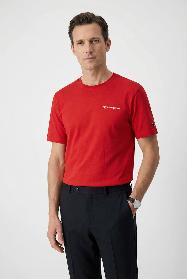 Champion T-Shirt »ICONS CONTRAST SS Tee« Kurzarm, mit Rundhalsausschnitt, aus Baumwolle, sportlicher Schnitt