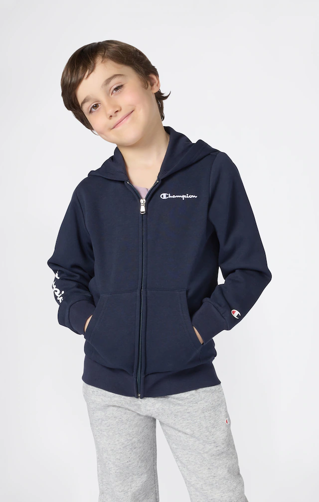 Champion Kapuzensweatjacke »ICONS CONTRAST Full Zip Hoodie« mit durchgehendem Reißverschluss, aus Baumwolle und Polyester