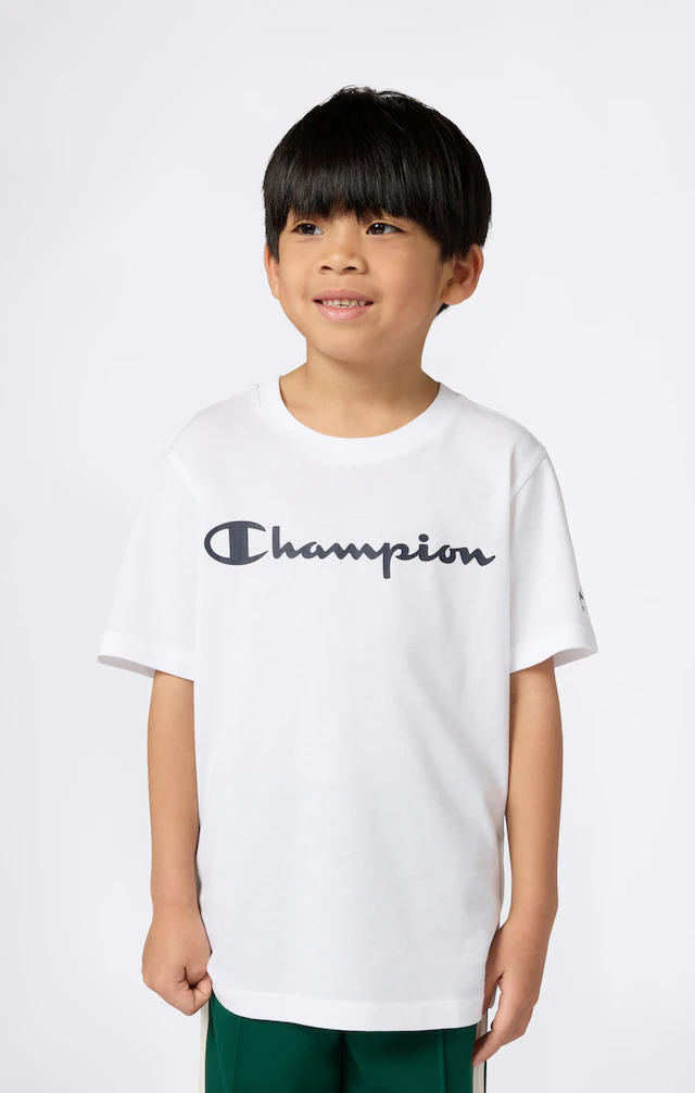 Champion T-Shirt »SPORTWEAR T-SHIRT Standard Fit« Kurzarm, für Kinder, aus Baumwolle, Standard Fit