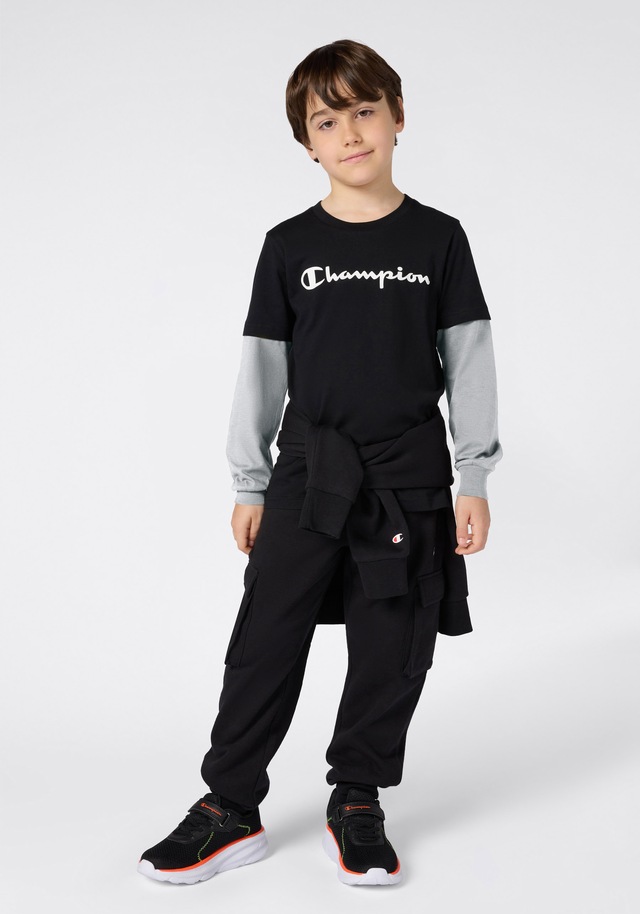 Champion Langarmshirt »SPORTWEAR LONG SLEEVE Standard Fit« für Kinder, mit Rundhalsausschnitt, aus Baumwolle, normale Länge