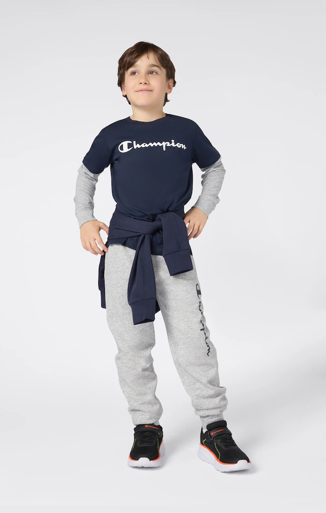 Champion Langarmshirt »SPORTWEAR LONG SLEEVE Standard Fit« für Kinder, mit Rundhalsausschnitt, aus Baumwolle, normale Länge
