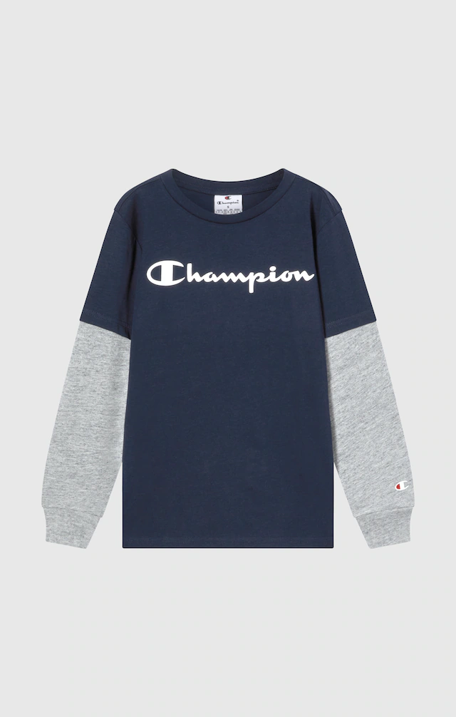 Champion Langarmshirt »SPORTWEAR LONG SLEEVE Standard Fit« für Kinder, mit Rundhalsausschnitt, aus Baumwolle, normale Länge