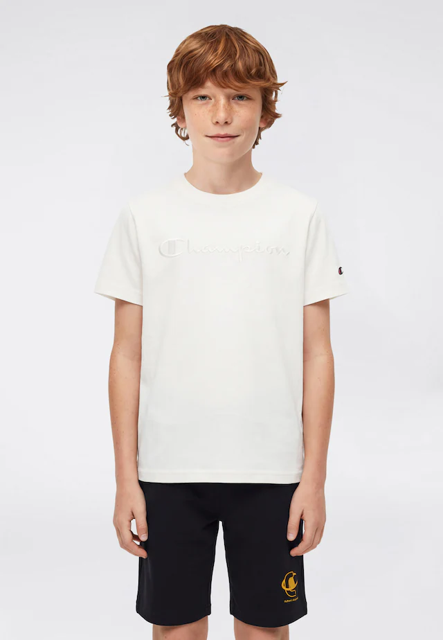 Champion T-Shirt »ICONS TONAL Crewneck T-Shirt with Large Logo« mit großem Logo, Kurzarm, aus Baumwolle