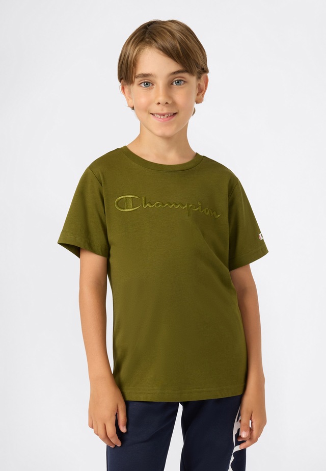 Champion T-Shirt »ICONS TONAL Crewneck T-Shirt with Large Logo« mit großem Logo, Kurzarm, aus Baumwolle