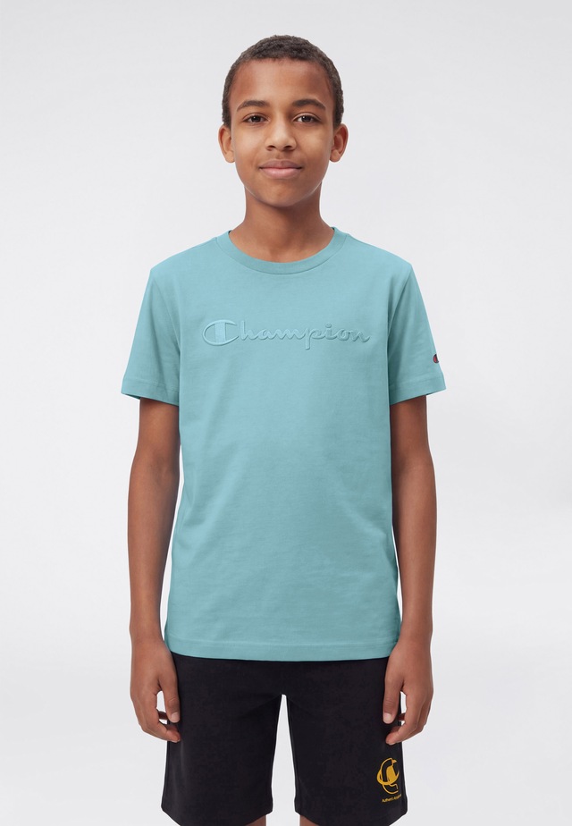 Champion T-Shirt »ICONS TONAL Crewneck T-Shirt with Large Logo« mit großem Logo, Kurzarm, aus Baumwolle