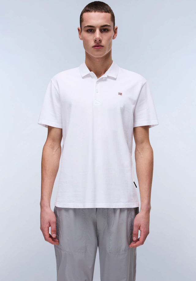 Napapijri Poloshirt »EALIS SS SUM« mit Polokragen, Kurzarm-Design, aus Baumwolle, hüftlange Schnittform