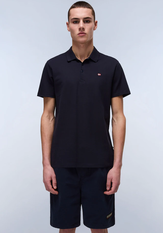 Napapijri Poloshirt »EALIS SS SUM« mit Polokragen, Kurzarm-Design, aus Baumwolle, hüftlange Schnittform