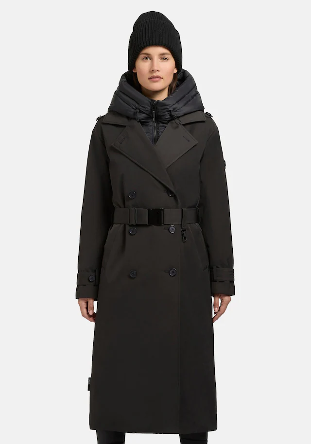 khujo Trenchcoat »Elena-YM« Warmer Wintermantel mit doppelter Knopfleiste