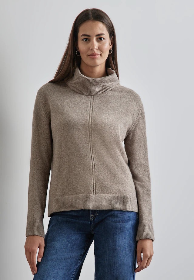 STREET ONE Rollkragenpullover im soften Baumwoll-Mix