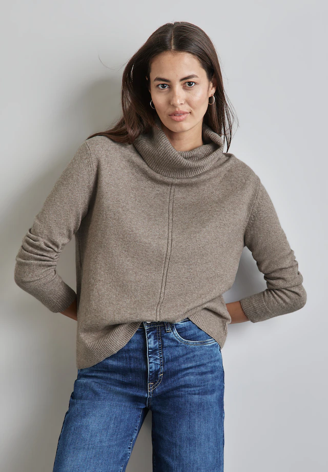 STREET ONE Rollkragenpullover im soften Baumwoll-Mix