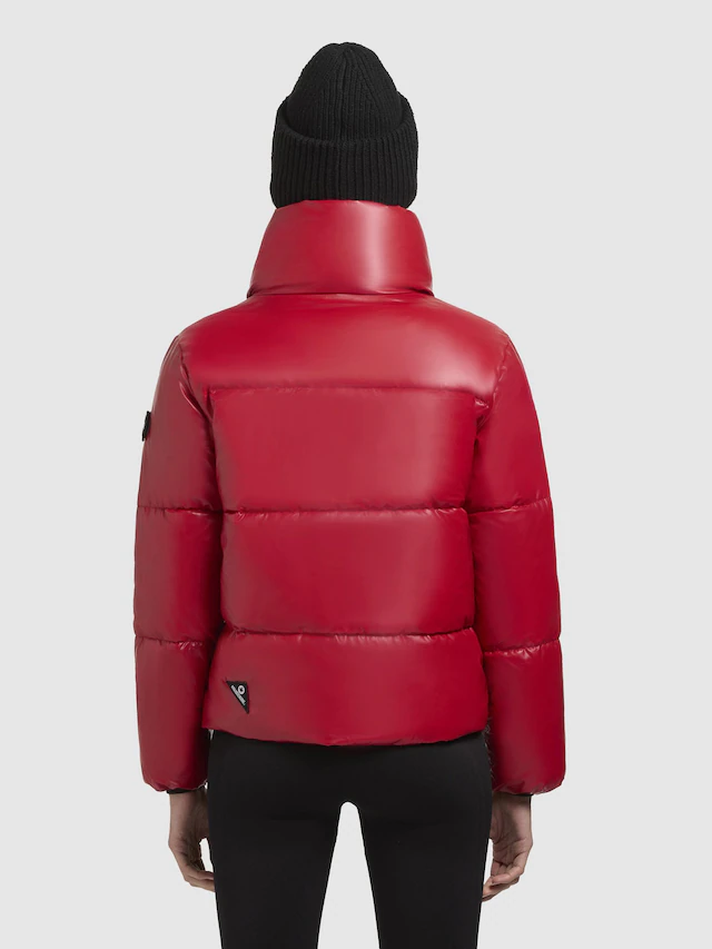 khujo Steppjacke »Rinja Shiny-YM« ohne Kapuze Glänzende kurze Winterjacke für Damen
