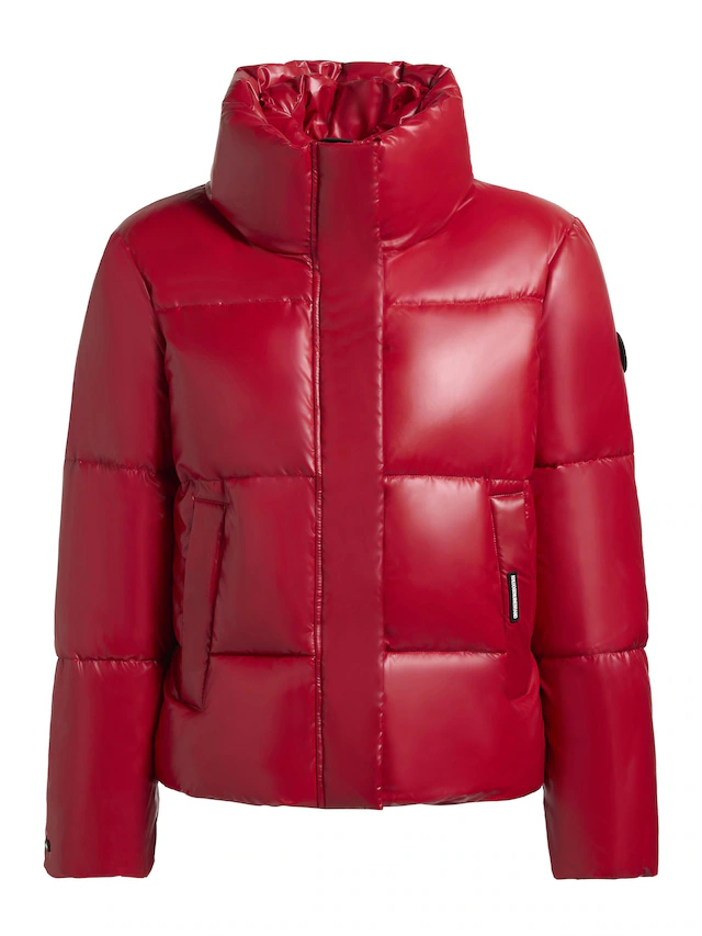 khujo Steppjacke »Rinja Shiny-YM« ohne Kapuze Glänzende kurze Winterjacke für Damen
