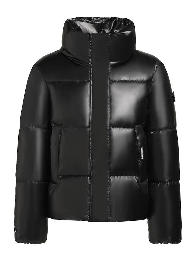 khujo Steppjacke »Rinja Shiny-YM« ohne Kapuze Glänzende kurze Winterjacke für Damen